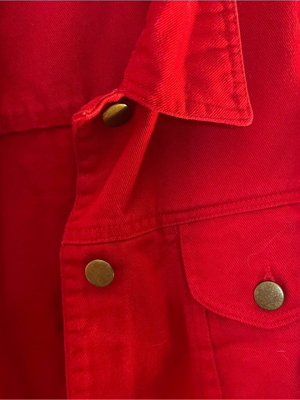 Jessica London Bright Red Denim Jacket - Picture 4 of 4